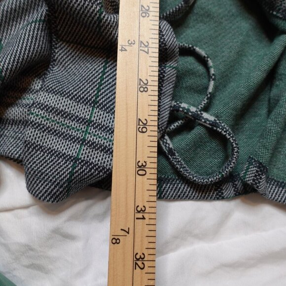 Zara Trafaluc plaid mini wrap dress V neck grey & white Women's size S - Picture 9 of 10